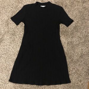 Zara size small ribbed, black, high neck dress